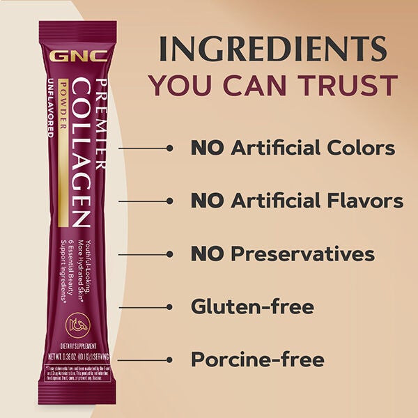 Premier Collagen Powder - Unflavored (20 Stick Packs)  | GNC
